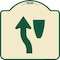 Signmission Traffic Keep Left Symbol Heavy-Gauge Aluminum Architectural Sign, 18" x 18", TG-1818-22790 A-DES-TG-1818-22790 - alternate 1